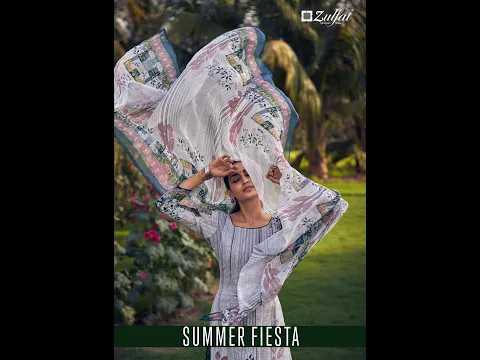 Zulfat Designer Suit Summer Fiesta buy wholesale dress material at rehmat boutique surat