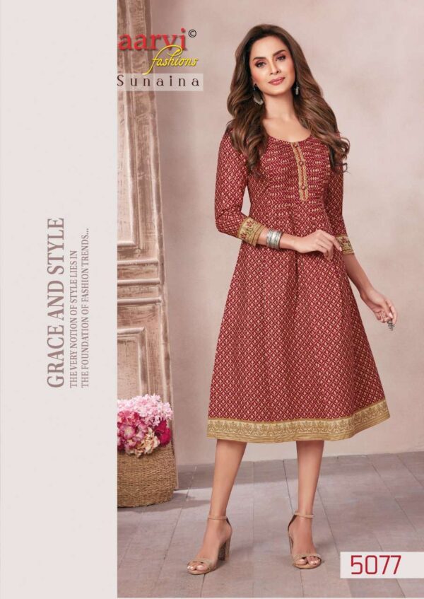 aarvi fashion sunaina vol 1 5075 5079 series fancy designer kurtis catalogue online dealer surat 10 2023 01 27 17 10 06