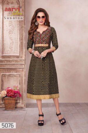 aarvi fashion sunaina vol 1 5075 5079 series fancy designer kurtis catalogue online dealer surat 2023 01 27 17 10 05