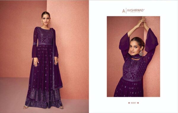 aashirwad by gulkand siyona 9394 9398 series real georgette party wear stiched free size salwar kameez online wholesaler surat 4 2022 11 05 14 18 22