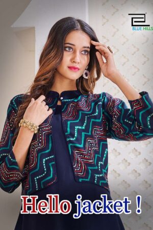 bluehills hello jacket 101 104 series fancy designer full flare style kurti catalogue online supplier surat 2023 01 23 19 08 17