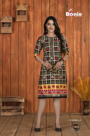 bonie patola vol 1 trendy designer kurtis catalogue manufacturer surat 2023 01 30 18 22 58