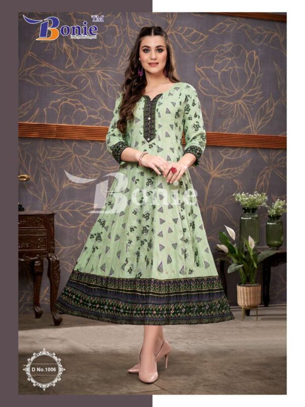 bonie suhana 1001 1006 series flare style trendy kurtis catalogue online supplier surat 1 2023 01 27 17 54 14