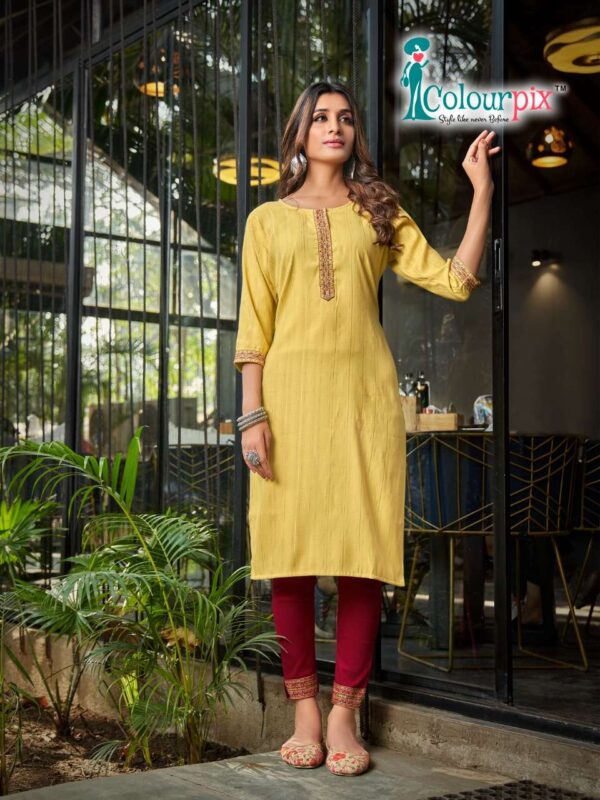 colourpix fashion queen vol 1 1001 1006 series stylish designer kurti and pant catalogue latest collection surat 2023 01 19 18 34 49