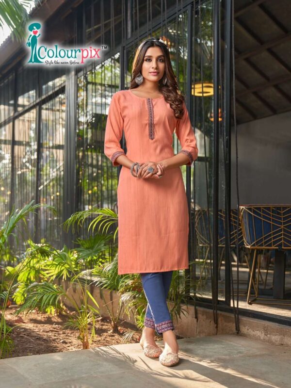 colourpix fashion queen vol 1 1001 1006 series stylish designer kurti and pant catalogue latest collection surat 7 2023 01 19 18 34 49