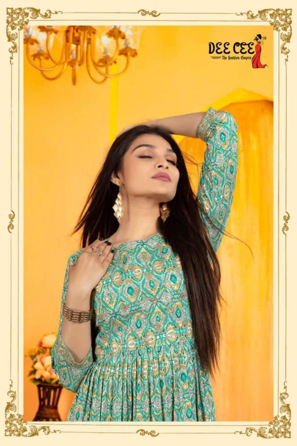 deecee vamika full flared long naira cut kurtis catalogue online supplier surat 9 2023 01 24 13 37 30