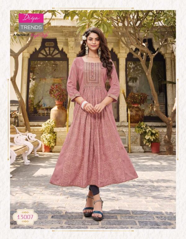 diya trends ethnicity vol 13 13001 13010 series stylish designer gown new catalogue collection 10 2023 01 17 17 24 37