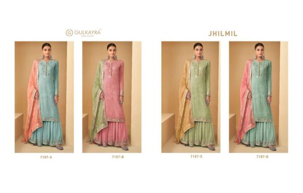 gulkayra designer jhilmil 7187 series real georgette designer party wear collection online wholesaler surat 8 2023 01 21 16 07 48