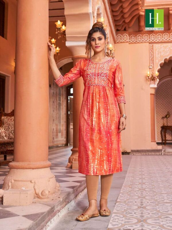 hirwa shibori 1001 1006 series trendy designer kurti catalogue wholesale price surat 13 2023 01 19 18 43 40