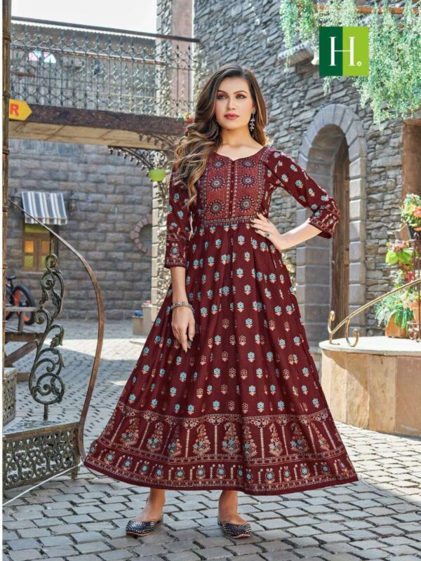 hirwa sunflower vol 4 stylish designer gown wholesale price surat 14 2023 01 25 15 58 14