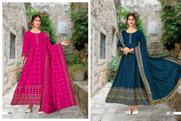 jinesh nx jannat 1001 1008 series designer long kurti with dupatta catalogue wholesaler surat 2 2023 01 28 16 04 59