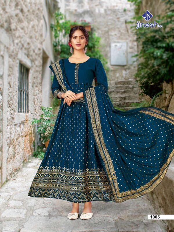 jinesh nx jannat 1001 1008 series designer long kurti with dupatta catalogue wholesaler surat 6 2023 01 28 16 04 59