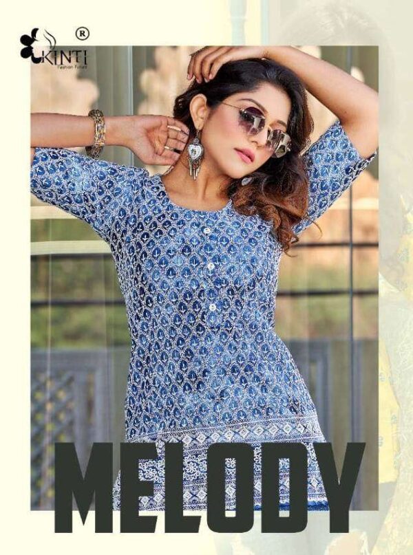 kinti fashion melody rayon slub tie dye with luckhnawi work kurti manufacturer surat 2023 01 19 15 36 42