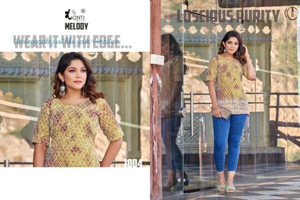 kinti fashion melody rayon slub tie dye with luckhnawi work kurti manufacturer surat 7 2023 01 19 15 36 42