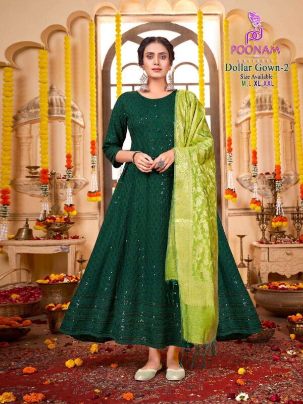 poonam designer dollar gown vol 2 1001 1008 stylish designer gown with dupatta catalogue at best price surat 2 2023 01 20 17 16 43