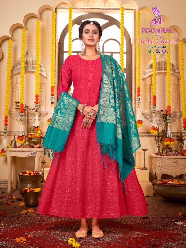 poonam designer dollar gown vol 2 1001 1008 stylish designer gown with dupatta catalogue at best price surat 4 2023 01 20 17 16 43