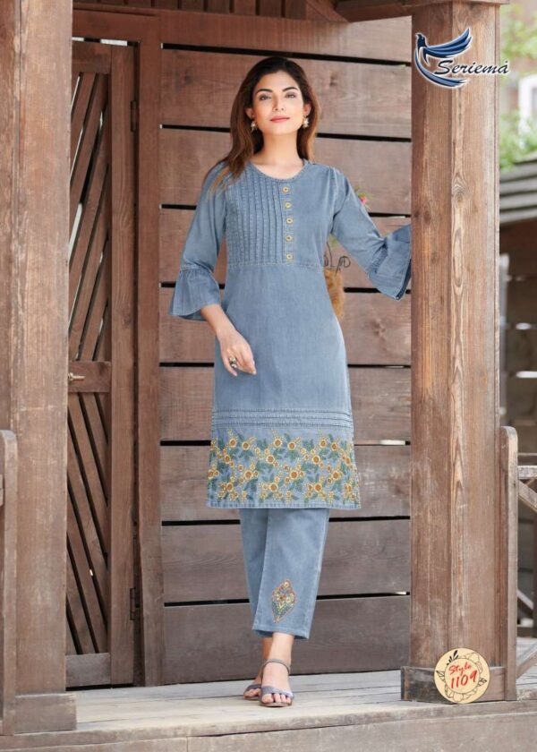 seriema kumb westin 1108 1113 series pure cotton denim fancy look designer kurti catalogue manufacturer surat 6 2023 01 20 14 42 29