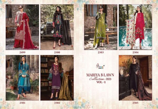 shree fab maria b lawn vol 1 2499 2505 series ustich designer pakistani salwar kameez wholesaler surat 17 2023 01 27 17 23 14