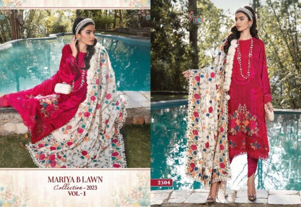 shree fab maria b lawn vol 1 2499 2505 series ustich designer pakistani salwar kameez wholesaler surat 4 2023 01 27 17 23 14