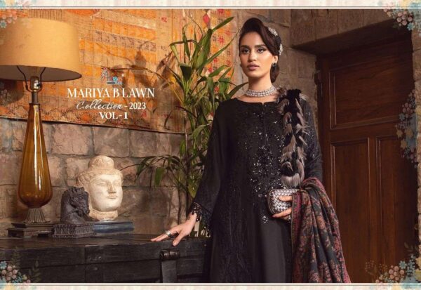 shree fab maria b lawn vol 1 2499 2505 series ustich designer pakistani salwar kameez wholesaler surat 8 2023 01 27 17 23 14