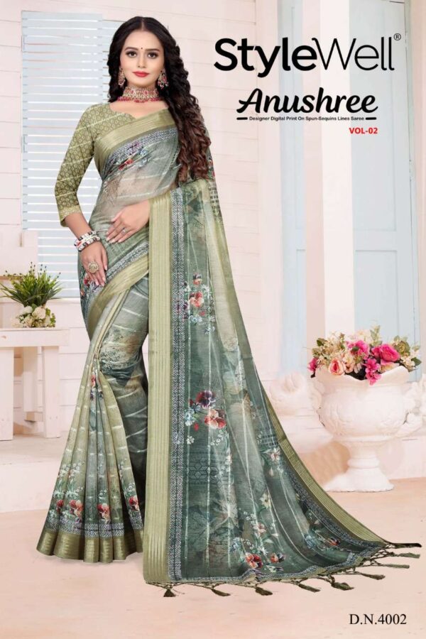 stylewell anushree vol 2 4001 4007 series fancy look designer saree catalogue wholesale price surat 6 2023 01 23 16 56 15