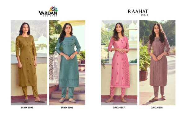 vardan designer raahat vol 2 6505 6508 series trendy designer kurti catalogue collection surat 5 2023 01 20 12 55 42