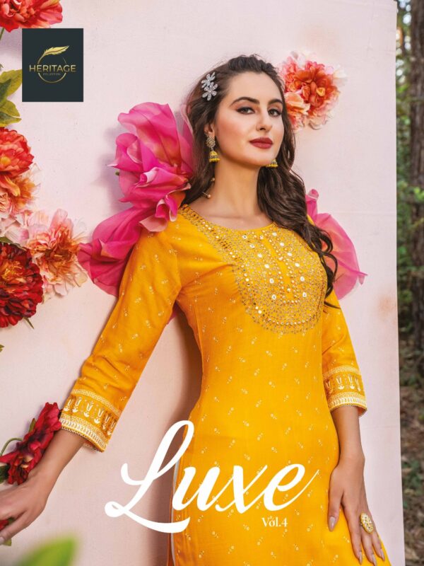 HERITAGE LUXE VOL 4 New Catalogue Rehmat Boutique   HERITAGE LUXE VOL 4, HERITAGE LUXE VOL 4 latest catalogue 2023, HERITAGE LUXE VOL 4 single piece, HERITAGE LUXE VOL 4 Catalogue price, HERITAGE LUXE VOL 4 wholesale price, HERITAGE LUXE VOL 4 latest catalogue, HERITAGE LUXE VOL 4 suits price, HERITAGE LUXE VOL 4 ethnic, HERITAGE LUXE VOL 4 indian salwar suit, HERITAGE LUXE VOL 4 dress material HERITAGE-LUXE-VOL-4-RAYON-SLUB-KURTI-WITH-PANTS-MANUFACTURER-1