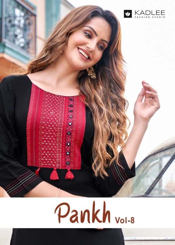 KADLEE PANKH VOL 8 New Catalogue Rehmat Boutique Uncategorized  KADLEE PANKH VOL 8, KADLEE PANKH VOL 8 latest catalogue 2023, KADLEE PANKH VOL 8 single piece, KADLEE PANKH VOL 8 Catalogue price, KADLEE PANKH VOL 8 wholesale price, KADLEE PANKH VOL 8 latest catalogue, KADLEE PANKH VOL 8 suits price, KADLEE PANKH VOL 8 ethnic, KADLEE PANKH VOL 8 indian salwar suit, KADLEE PANKH VOL 8 dress material KADLEE-PANKH-VOL-8-RAYON-KURTI-WITH-BOTTOM-AT-BEST-PRICE-5