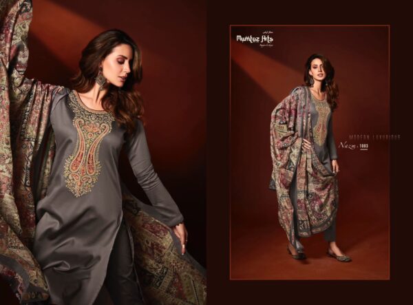 MUMTAZ ARTS NAZM New Catalogue Rehmat Boutique Dress Material  MUMTAZ ARTS NAZM, MUMTAZ ARTS NAZM latest catalogue 2023, MUMTAZ ARTS NAZM single piece, MUMTAZ ARTS NAZM Catalogue price, MUMTAZ ARTS NAZM wholesale price, MUMTAZ ARTS NAZM latest catalogue, MUMTAZ ARTS NAZM suits price, MUMTAZ ARTS NAZM ethnic, MUMTAZ ARTS NAZM indian salwar suit, MUMTAZ ARTS NAZM dress material MUMTAZ-ARTS-NAZM-VISCOSE-JAM-SATIN-EMBROIDERY-SUITS-WHOLESALE-7.jpg-nggid0595070-ngg0dyn-0x0x100-00f0w010c010r110f110r010t010