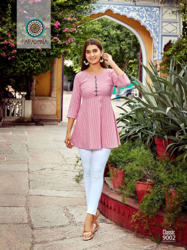 aradhna classic vol 9 9001 9004 series fancy cotton with work designer kurtis catalogue manufacturer surat 4 2023 02 02 17 02 35