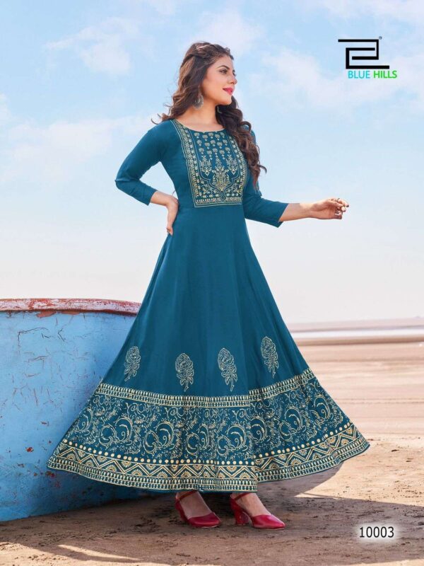 bluehills poshak vol 10 10001 10006 series stylish look designer long gown catalogue wholesale price 2023 02 03 16 07 54