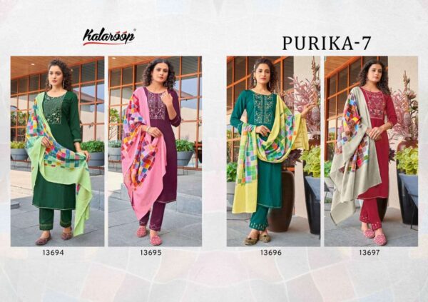 kalaroop purika vol 7 13694 13697 series fancy top bottom with dupatta catalogue manufacturer surat 6 2023 01 31 14 16 45