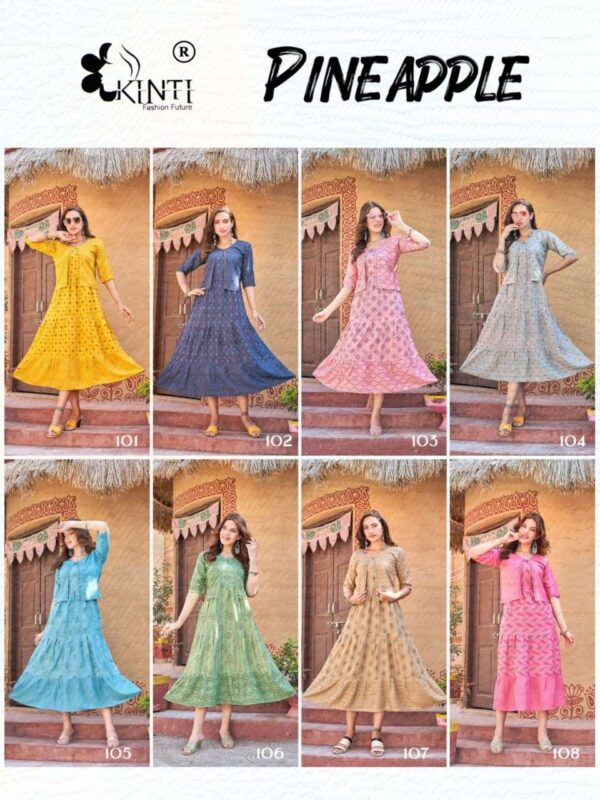 kinti fashion pineapple 101-108 series rayon designer jacket style kurtis new catalogue collection surat Rehmat Boutique  Bridal Suits kinti fashion pineapple 101-108 series rayon designer jacket style kurtis new catalogue collection surat , kinti fashion pineapple 101-108 series rayon designer jacket style kurtis new catalogue collection surat  latest catalogue 2023, kinti fashion pineapple 101-108 series rayon designer jacket style kurtis new catalogue collection surat  single piece, kinti fashion pineapple 101-108 series rayon designer jacket style kurtis new catalogue collection surat  Catalogue price, kinti fashion pineapple 101-108 series rayon designer jacket style kurtis new catalogue collection surat  wholesale price, kinti fashion pineapple 101-108 series rayon designer jacket style kurtis new catalogue collection surat  latest catalogue, kinti fashion pineapple 101-108 series rayon designer jacket style kurtis new catalogue collection surat  suits price, kinti fashion pineapple 101-108 series rayon designer jacket style kurtis new catalogue collection surat  ethnic, kinti fashion pineapple 101-108 series rayon designer jacket style kurtis new catalogue collection surat  indian salwar suit, kinti fashion pineapple 101-108 series rayon designer jacket style kurtis new catalogue collection surat  dress material kinti-fashion-pineapple-101-108-series-rayon-designer-jacket-style-kurtis-new-catalogue-collection-surat-3-2023-02-04_14_29_54