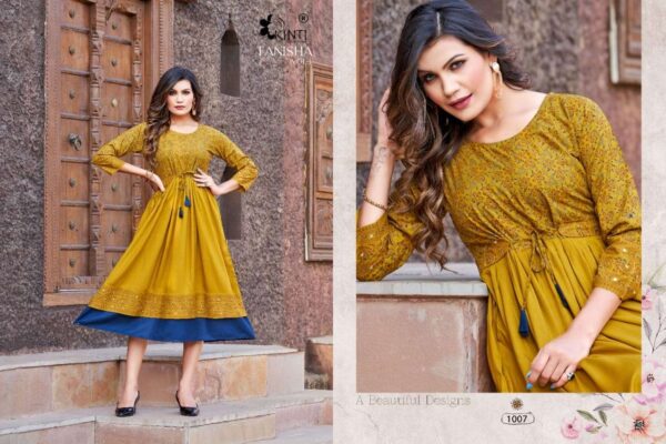 kinti fashion tanisha vol 1 1001 1008 series rayon designer flare style designer kurtis catalogue wholesaler surat 1 2023 02 03 14 44 07