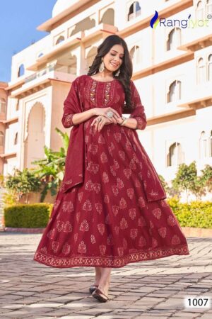 rangjyot janvi 1001 1008 series fancy designer anarkali gown with dupatta catalogue wholesaler surat 2023 02 03 17 29 02