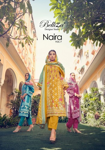 BELLIZA NAIRA VOL 7 PURE COTTON DIGITAL PRINT SUITS SUPPLIER SURAT BEST ...