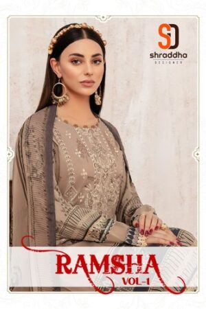 SHRADDHA DESIGNER RAMSHA VOL 1 NEW BEAUTIFUL CATALOGUE Rehmat Boutique