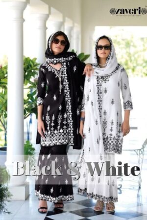 ZAVERI BLACK & WHITE NEW BEAUTIFUL CATALOGUE Rehmat Boutique