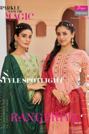 DIYA TRENDS RANGPRIYA VOL 1  NEW BEAUTIFUL CATALOGUE Rehmat Boutique