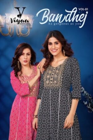 VIYAA DESIGNER BANDHEJ VOL 1 BEST DISCOUNT SUPERB FANCY LATEST CATALOGUE 2023 NEW BEAUTIFUL CATALOGUE Rehmat Boutique