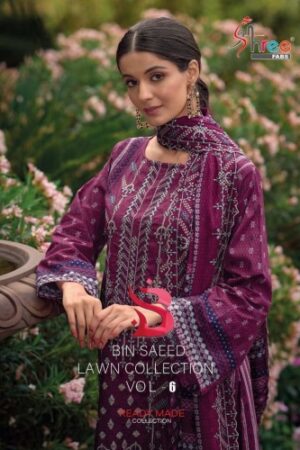 SHREE FABS BIN SAEED LAWN COLLECTION VOL 6 BEST DISCOUNT SUPERB FANCY LATEST CATALOGUE 2023 NEW BEAUTIFUL CATALOGUE Rehmat Boutique