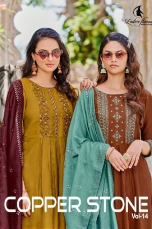 LADIES FLAVOUR COPPER STONE VOL 14  BEST DISCOUNT SUPERB FANCY LATEST CATALOGUE 2023 NEW BEAUTIFUL CATALOGUE Rehmat Boutique