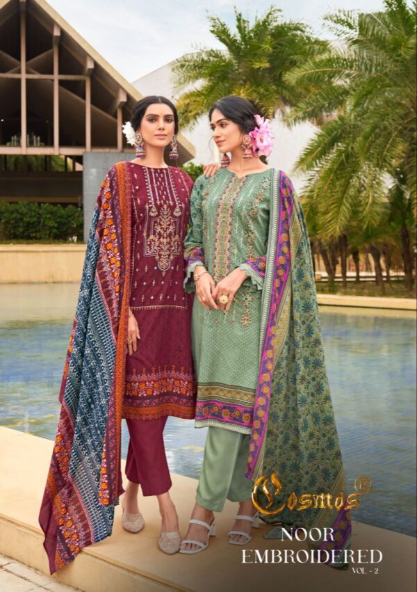 COSMOS NOOR EMBROIDERED VOL 2 NEW BEAUTIFUL CATALOGUE Rehmat Boutique