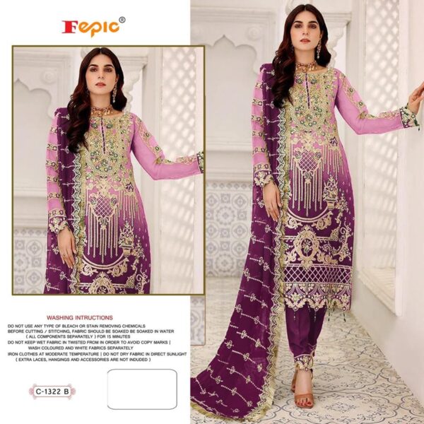 FEPIC ROSEMEEN C 1322 GEORGETTE PAKISTANI SUITS DISTRIBUTOR 4