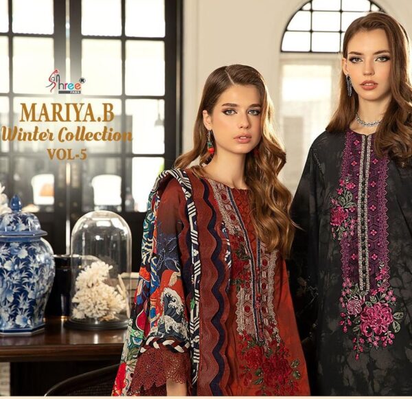 SHREE FABS MARIA B VOL5 PAKISTANI WINTER COLLECTION SALWAR SUITS 3