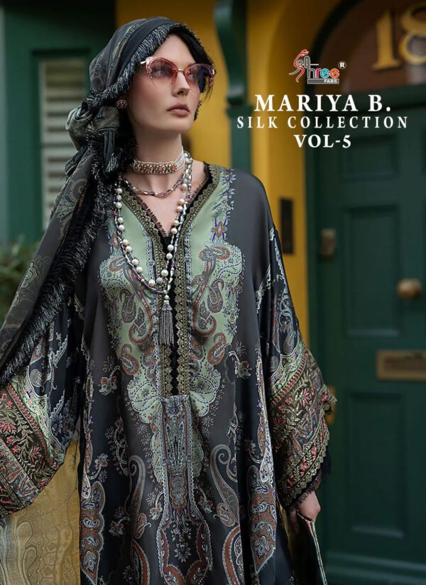 SHREE FABS MARIYA B SILK COLLECTION VOL 5 3286 3291 PAKISTANI SUITS WHOLESALER 13