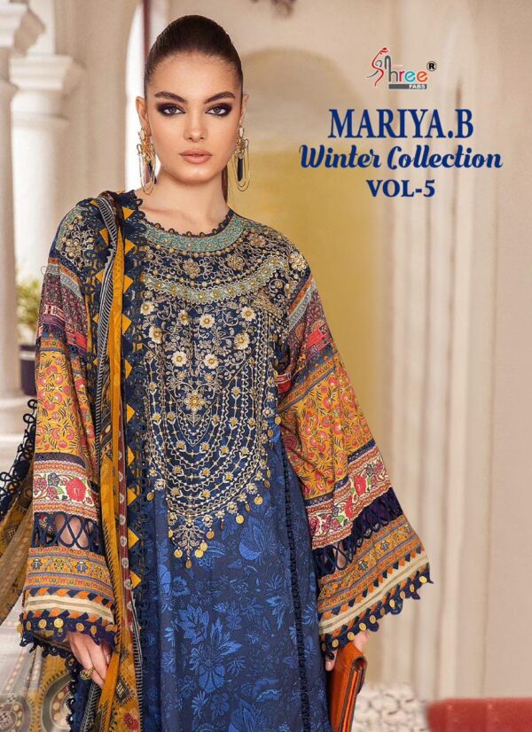 SHREE FABS MARIYA B WINTER COLLECTION VOL 5 PAKISTANI WINTER SUITS CATALOGUE