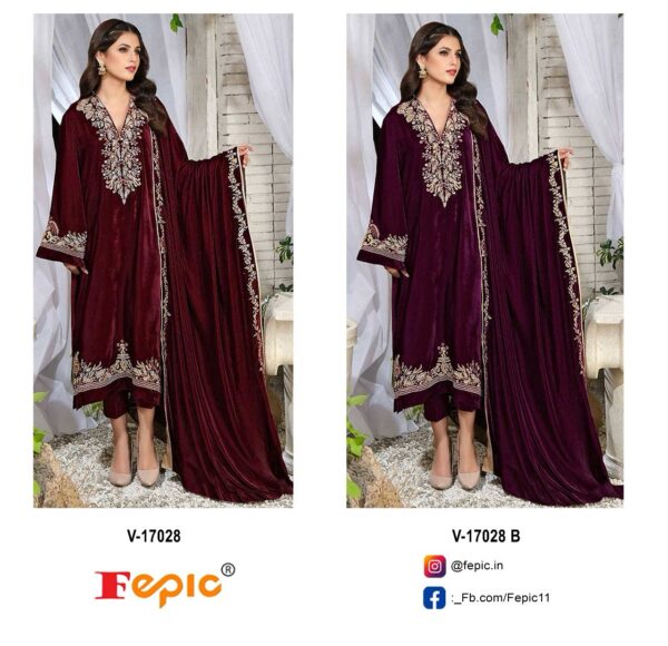 FEPIC ROSEMEEN V 17028 VELVET EMBROIDERY SALWAR KAMEEZ CATALOGUE 1