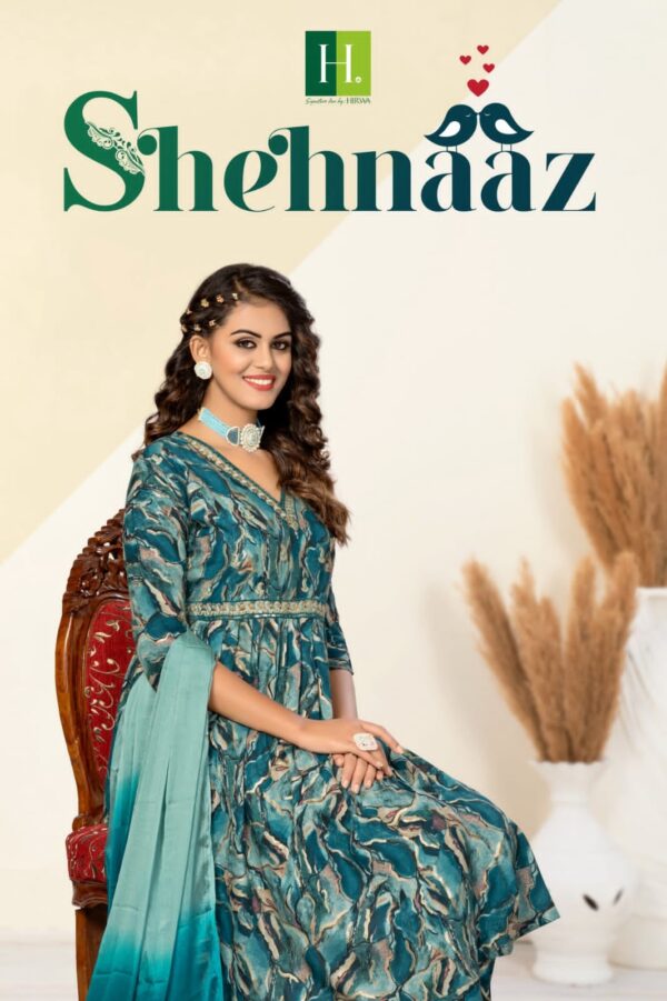 HIRWA SHEHNAAZ READYMADE NAIRA CUT KURTI WHOLESALER IN SURAT 3