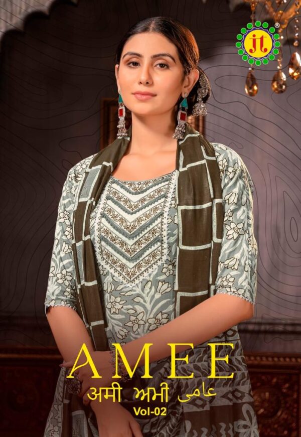 JT AMEE VOL 2 READYMADE EMBROIDERY SUITS WHOLESALER 15